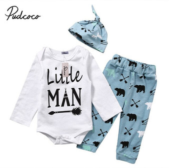 Pudcoco Boy Suits US Newborn Baby Boys Jumpsuit Playsuit Romper Bodysuit+Pants Outfit Clothes ZOE