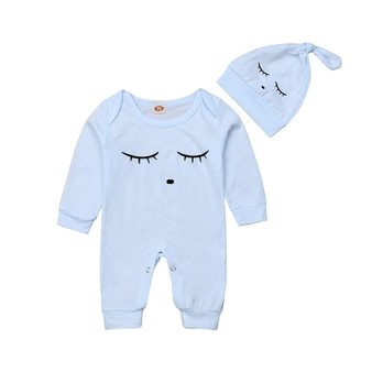 New Baby Boy Clothes Outfit Long Sleeve Romper Jumpsuit Bodysuit Playsuit Blue Eye Cartoon Baby suits