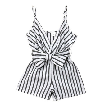 Pudcoco Newborn Infant Baby Girl Clothes Striped Sleeveless Strap Romper Jumpsuit One Piece Romper Outfit Clothes 0-24 months