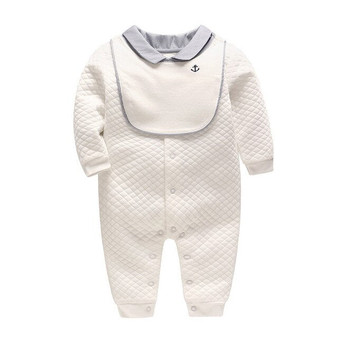 New Winter Spring Gentlemen Baby Rompers Gentleman Infant Girls Boys Jumpers Kids Baby Outfits Clothes White 0-2Y
