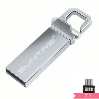 Suntrsi USB Flash Drive 64GB Metal Pendrive High Speed USB Stick 32GB Pen Drive Real Capacity 16GB