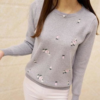 Gogoyouth 2018 Autumn Sweater Women Embroidery Knitted Winter Women Sweater And Pullover Female