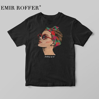 EMIR ROFFER 2018 Fashion Cool Print Female T-shirt White Cotton Women Tshirts Summer Casual Harajuku