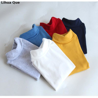 2016 new winter baby boys and girls long-sleeved high-necked T-shirt bottoming shirt cotton