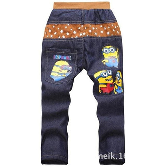 Cartoon Jeans For Girls Boys Girls Jeans Cute Denim Pants For Children Fashion Boys Girls Toddler