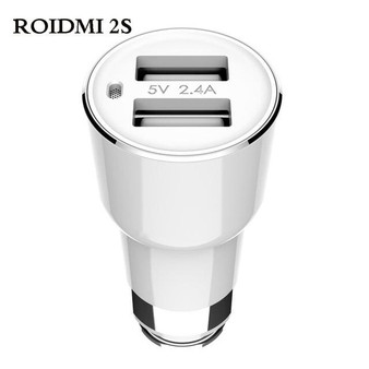 Original Xiaomi ROIDMI 2S Bluetooth Handfree Car Charger With Mic & Music Player Speaker Dual USB 5V