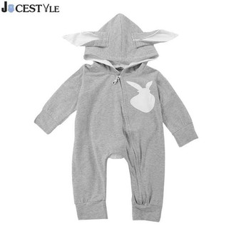 Newborn Infant Baby Girl Boy Clothes Cute 3D Bunny Ear Romper Jumpsuit Playsuit Spring Autumn Warm  Rompers One Piece