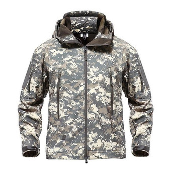 TACVASEN Army Camouflage Men Jacket Coat Military Tactical Jacket Winter Waterproof Soft Shell