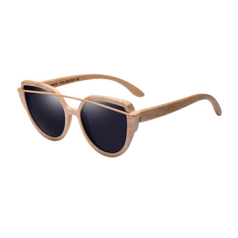 The Balcony Bamboo Sunglasses Black