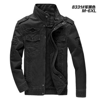 Men jacket jean military Plus size 6XL army soldier Washing cotton Air force one male clothing