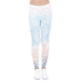 Zohra Brand Hot Sales Leggings Mandala Mint Print Fitness legging High Elasticity Leggins Legins