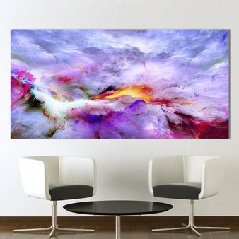 QKART Wall Art Pictures For Living Room Home Decor Abstract Unreal Clouds Canvas Oil Painting