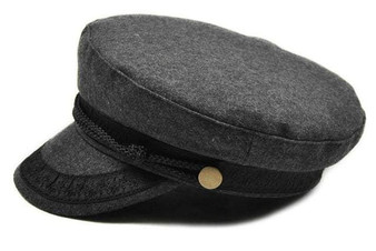 COKK Military Hat Winter Knitted Cap Flat Top Hats For Women Black Grey Male Female Casquette