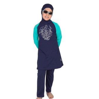 YONGSEN Islamic Girls Muslim Swimwear  Full Coverage Modest Muslim Swimwear Arab Beach Wear Plus