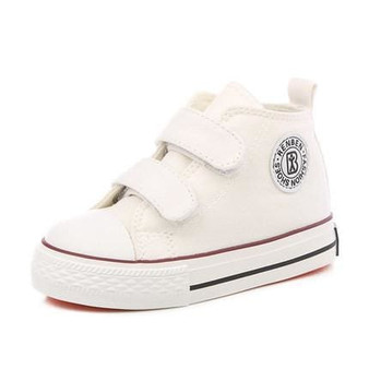 Kids shoes for girl children canvas shoes boys sneakers 2017 Spring autumn girls shoes White High