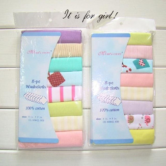 8pcs/pack 100% Cotton Newborn Baby Towels Saliva Towel Nursing Towel Baby Boys Girls Bebe Toalha