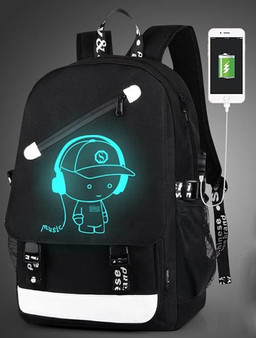 Raged Sheep Boys School Backpack Student Luminous Animation USB Charge Changeover Joint School Bags