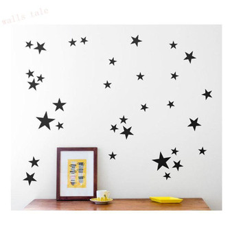 Gold Stars Pattern Vinyl Wall Art Decals Nursery Room Decoration Wall Stickers for Kids Rooms Home