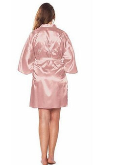 Fashion Silk Bridesmaid Bride Robe Sexy Women Short Satin Wedding Kimono Robes Sleepwear Nightgown