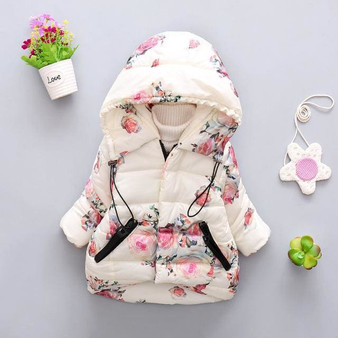 LZH Baby Girls Jacket 2017 Autumn Winter Jacker For Girls Winter Coat Kids Warm Hooded Children