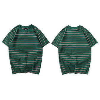 Harajuku Stripe T Shirt 2018 Men Casual T-Shirt Short Sleeve Summer Hip Hop Tshirt Streetwear Casual