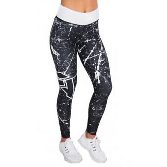 Womens Sky Printed Yoga Skinny Workout Gym Leggings Fitness Sports Cropped Pants