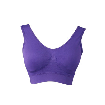 Women Sports Bra Padded Seamless Cropped Top Gym Bra Yoga Vest | FajasShapewear.com