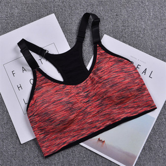 High Intensity Sports Bra Vest Space Dye Seamless Wirefree Stretchy Breathable Removable Pads for Fitness Gym Yoga Running | FajasShapewear.com