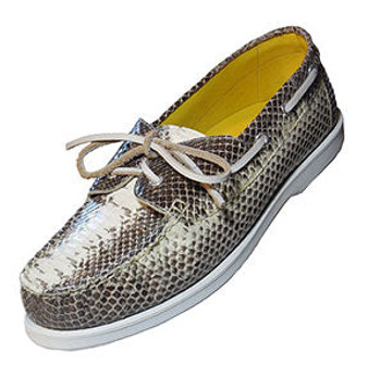 Snake Skin Boat Shoes Sperry Style Deck Shoes Lounge Lizard Style - On Sale