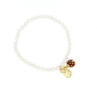 LE CAROSE BRACELET COCCINELLE PEARLS ELASTIC