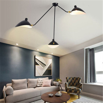 Serge Mouille Three Arms Ceiling Lamp