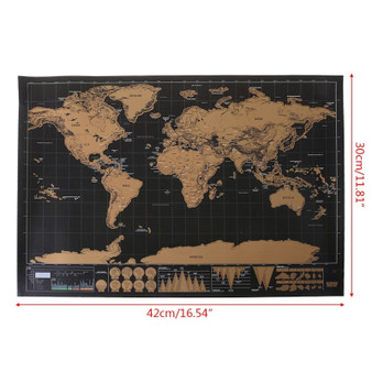 Deluxe Scratch Off World Map