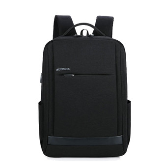Student waterproof 15 inch computer backpack with USB charging port