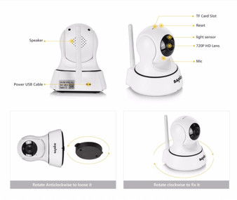 720P Wifi Camera with Night Vision - Home Security Surveillance