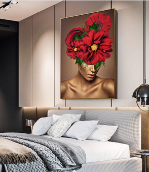 Style Girl And Flower Wall Art
