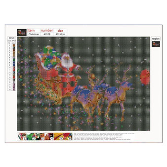 5D DIY Diamond Painting Kit -Christmas Sleigh Elk