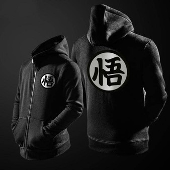 Dragon Zip Up Black Hoodie