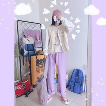 Pastel Candy Kawaii Denim Pants