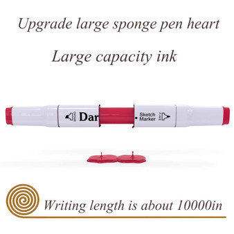 Markers, 40 Colors Art Marker Set, New Generation Dual Tip Permanent Marker pens