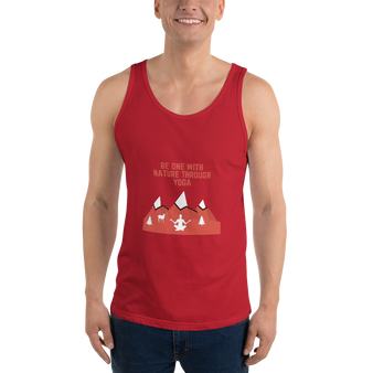"Be One WIth Nature Through Yoga" Unisex Tank Top