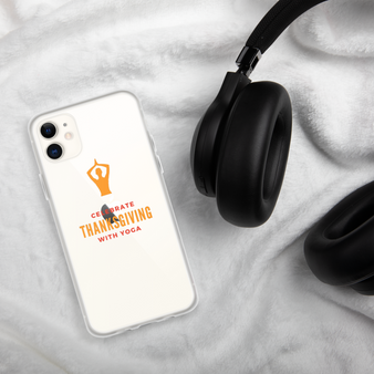 "Celebrate Thanksgiving with Yoga" iPhone Case