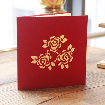 Bouquet Flower 3D Pop Up Greeting Card & Invitation (Papercraft Gift)