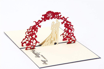 3D Pop Up Engagement Wedding Card (Romantic Invitation Card /Greeting Card)