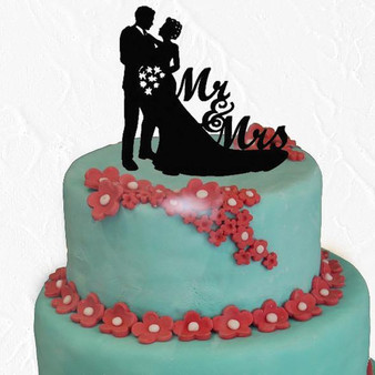 Mr Mrs Wedding Cake Topper Decoration (Romantic /Beautiful /Sweet)