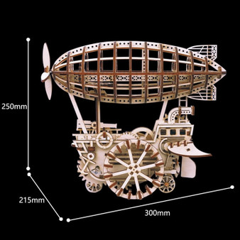 DIY Movable Airship Balloon Wooden Model Building