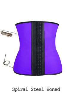 9 Steel Boned Corset 100% Latex Waist Trainer For Women Latex Waist Cincher Belt Body Shaper Women Shapewear