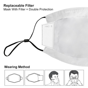 Customizable Face Masks Dust Mask with Filter Element, Multiple Spare Filter Cartridges