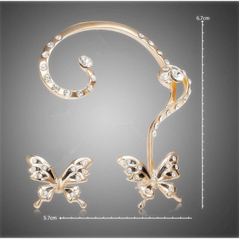 Crystal Butterfly Earring Cuff