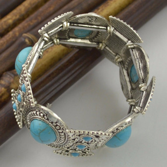 Stone Link Bangle Bracelet