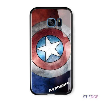 Tempered Glass Phone Case / Black Panther, Iron Man, Spiderman, Captain America Phone Case For Samsung Galaxy S7 Edge S8 S8 Plus
